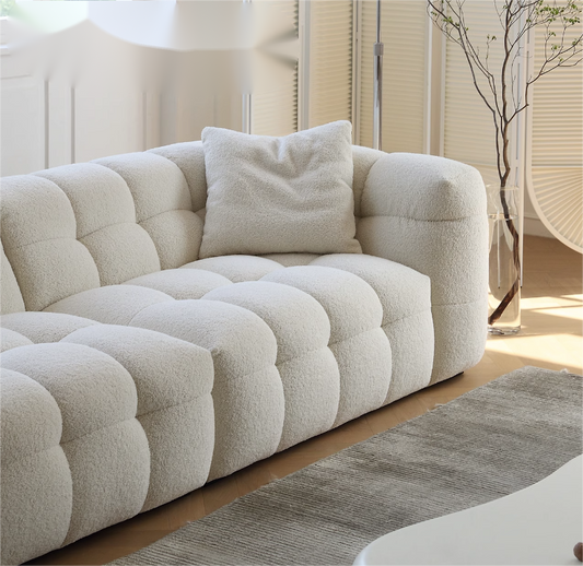 cream style marshmallow fabric sofa