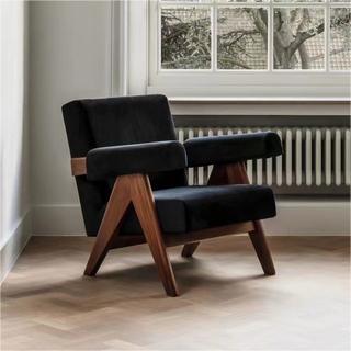 Solid wood single sofa chair