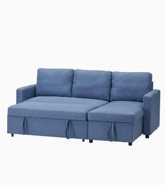 Fabric Reversible Sleeper Sectional Sofa with Storage Chaise