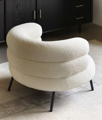 Small household backrest lamb fleece lounge chair